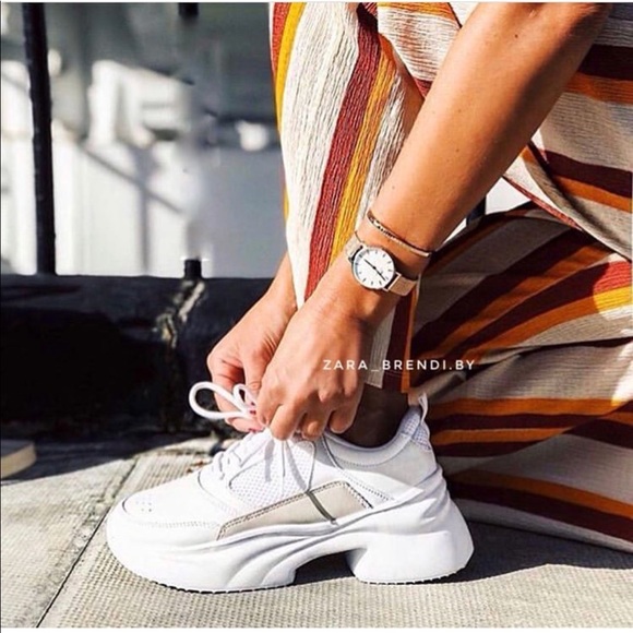 zara thick soled sneakers